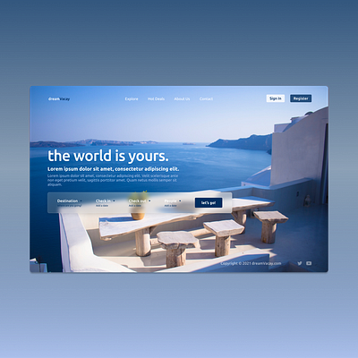 DreamVacay adobe xd app figma travel travelagency ui ux vacation