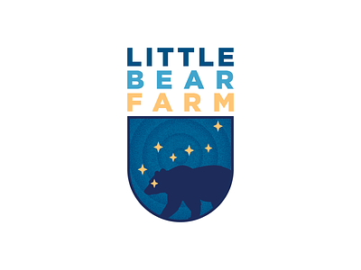 Little Bear Farm (option 3) bear branding constellation design farm healthcare logo stars ursa minor vector