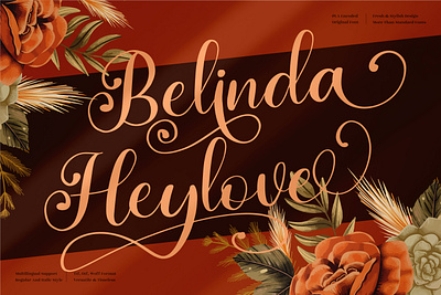 Belinda Heylove - Beautiful Script Font 3d animation app branding design graphic design icon illustration logo motion graphics typography