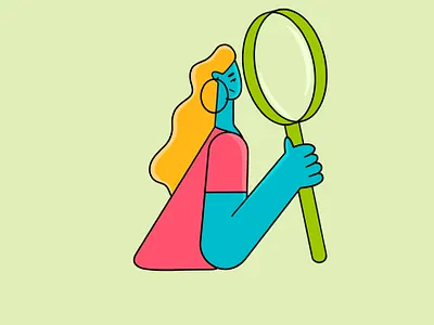 Looking for the truth behance character character illustration flat character flat design flat illustration girl girl character illustration illustrator procreate procreate art vector vector art vector character