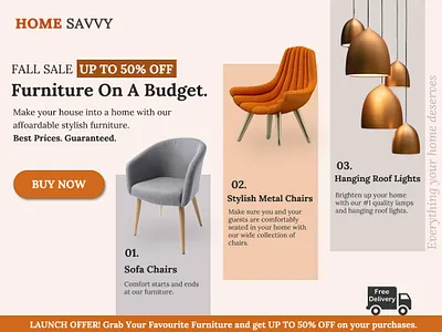 Home Savvy - Furniture Design Landing Page design furniture design furniture landing page illustration landing page typography ux website website design
