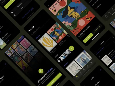 inktap - 🌙 Night Mode app black dark dark mode design eshop figma flat interface minimal mode modern night mode poster poster app print shop ui uidesign ux