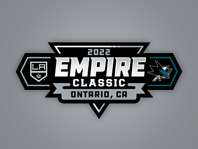 Empire Classic Logo branding empire classic hockey la kings logo nhl ontario reign san jose sharks sports
