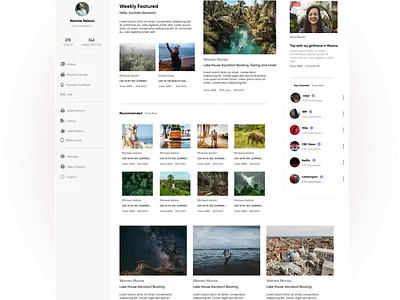 Video Blog UI Design app branding design icon illustration logo typography ui ux vector