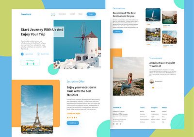 Travel App Landing Page 3d animation branding dailyui design graphic design illustration logo mobile app mobile app design mobile design mobile ui motion graphics travel travelapp ui uidesign uiux website