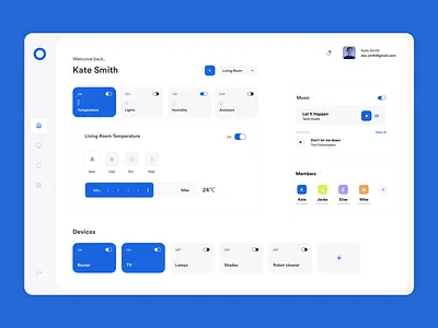 Smart House App app branding design smart house ux web app