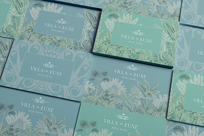 Villa de Luxe brand identity branding branding and identity concept design exotic hotel branding hotel logo hotel logo design illustration logo logo design luxury hotel luxury hotel branding minimal palm trees palm tress illustration trees