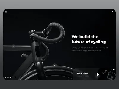 Futuristic design concept for cycling bike clean layout cycling cyclist dark theme futuristic design interface design intuitive navigation landing page lock route simple background smart software sports tracker ui user experience ux website