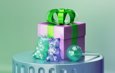 Gummy bears 3d cinema 4d gummy bear illustration render