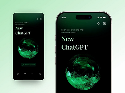 ChatGPT: Voice Interface Redesign Concept 3d ai animation chatbot chatgpt darkmode futuristic minimaldesign motion graphics neumorphism premiumui productdesign serif techdesign typography ui ux uxconcept voiceui