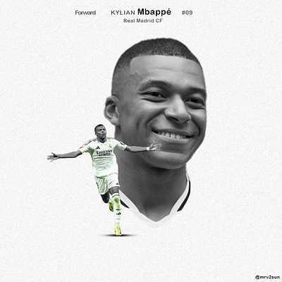 Kylian Mbappé poster design graphic design