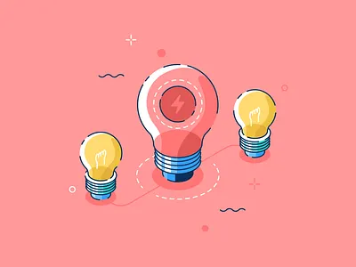 Linear Isometric Concepts 3d adobe illustrator business cartoon concept development graphic design icon idea illustration isometric light bulb linear vector webdesign website