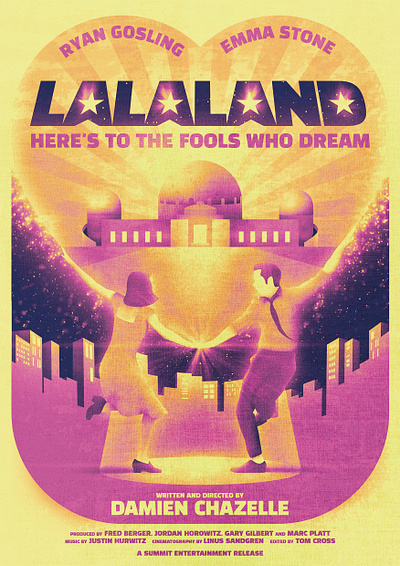 LA LA LAND cinema design graphic design illustration lalaland movie movieposter musical poster vector