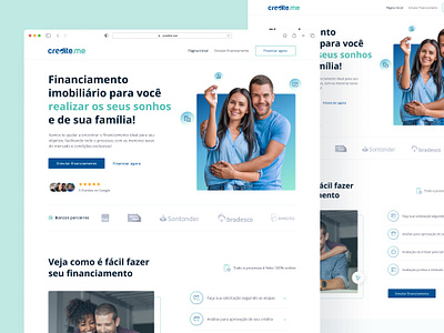 Landing Page Credite.me construction design financing loan ui