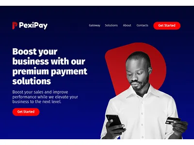 Payment Solutions Company Landing Page branding ui uxui