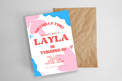 Birthday Invitation art design graphic design illustration typography