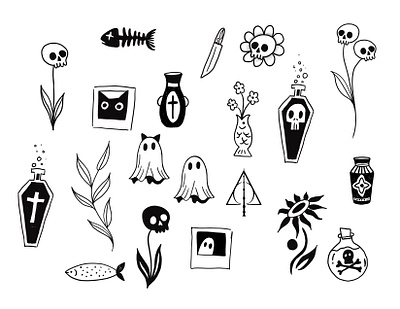 Tattoo Flash art design graphic design illustration tattoo