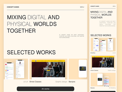 Concept Hands | Digital Agency Website design designtrends landingpage ui uidesign uxdesign web design