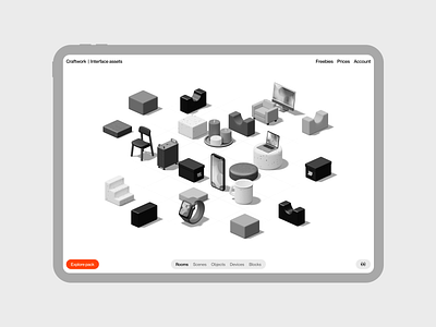 Isometrica 3D constructor 🖤 3d application constructor craftwork design illustration isometric landing ui web website