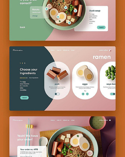 Ramen adobe xd clean design food website landing page minimal design ui ui design ui ux ux ux design web design website design