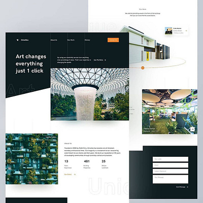 Omahku adobe xd landing page minimal design ui ui design ui ux ux ux design web design website design