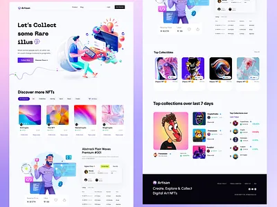 Nft Creator landing page nft nft creator nft marketplace nft ui nft web nft website web design