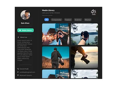 Photography UI Design app branding design icon illustration logo typography ui ux vector
