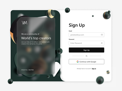 Sign Up adobe app design dribbble interface landing page login mobile mockup sign up signup ui uiux ux uxui webapp webpage website