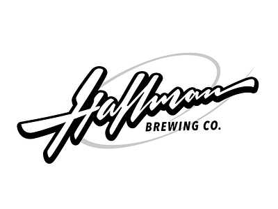 Hallman logo #2 beer brewing calligraphy customtype lettering logo logotype typemate typography
