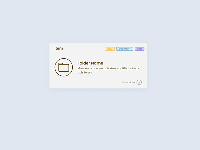 Item card daily design ui vector