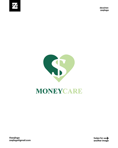 Money Care Logo care design graphic design logo logos logotype money money logo simple simple logo vector