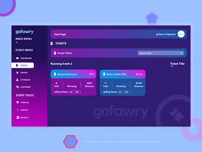 Dashboard UI for Ticketing website adobexd app ui dark ui dashboard figmadesign ticketing site ui typography ui design web ui