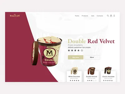 Magnum landing page concept two branding design illustration logo minimal ui ux web web design website