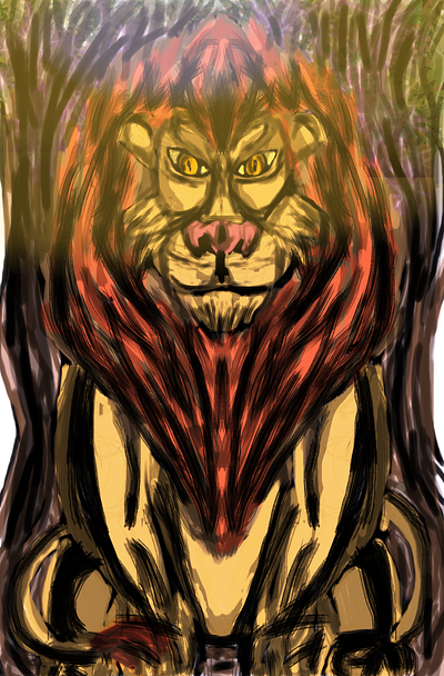 The Great Lion Of Judah - Digital Drawing Art content creation creative design design illustration nature