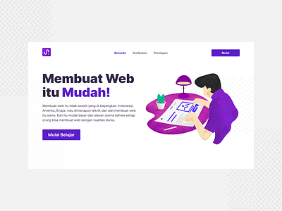 Hero Exploration For Tuts hero illustration simple web desing