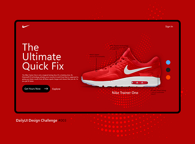 Landing page design landing page red shoes ui ux website