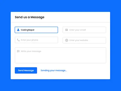 Contact Form UI Design HTML & CSS contact form contact form ui contact form ui design contact us form css form form ui html ui