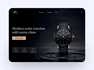 Daniel Wellington Landing design designer ui uidesign uiux uiuxdesigner user experience design userexperience userinterface userinterfacedesigner uxui