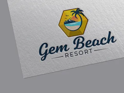 Beach Logo Design 3d animation art branding clean design free logo design templates graphic design illustration logo logo design software for pc motion graphics ui vector