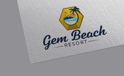 Beach Logo Design 3d animation art branding clean design free logo design templates graphic design illustration logo logo design software for pc motion graphics ui vector