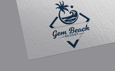 Beach Logo Design 3d animation art branding clean design free logo design templates graphic design illustration logo logo design software free motion graphics ui vector