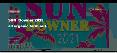 Sun Downer 2021 The play street event banner animation branding design icon illustration logo typography ui ux vector