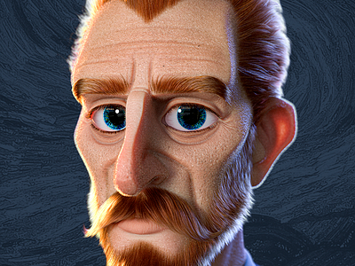 Vincent Van Gogh 3d 3dcharacter 3dmodeller animation arnold cgi character animation characterartist cinema4d design van gogh vincent van gogh