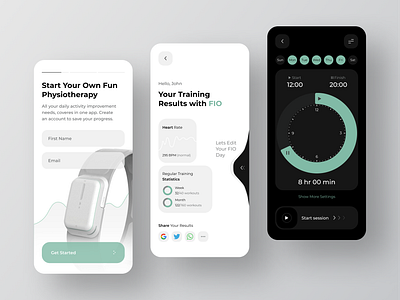 Health Tracker App Design Concept app clean design figma health app healthy illustration interface ios minimal mobile mobile ui sport tracker tracker ui user experience ux workout