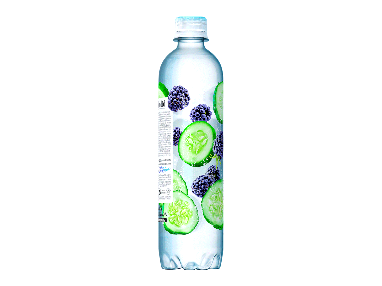 SPLENDID — flavored drinks berries beverage blackberries bottle brand design branding cucumber drink label label design logo packaging packaging design plastic bottle refreshing drink soft drink trade mark water