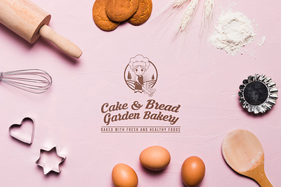 Cake & Bread Garden Bakery Logo Design design illustration logo logodesign