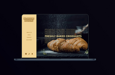 Blossom Bakers - Web Design for Bakery Croissants design landing page design typography ui web