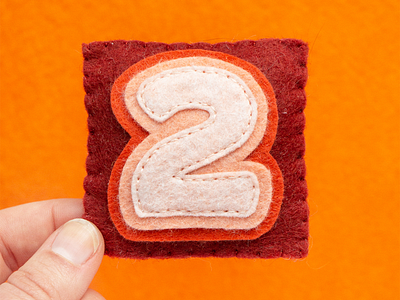 2 / Two Stroke Wide 36daysoftype alphabet felt handmade letter number sewing