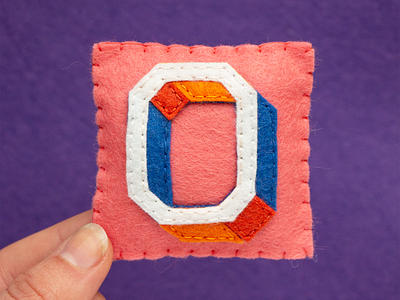 0 / Zero Closed Bold 36daysoftype alphabet felt handmade letter sewing zero