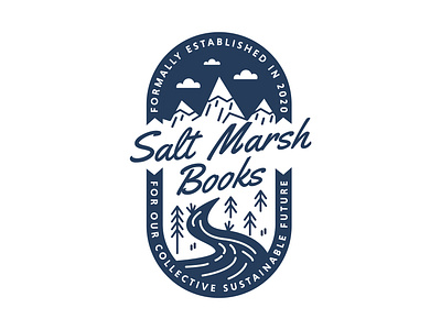 Salt Marsh Books Badge Design badgedesign branding design illustration logo